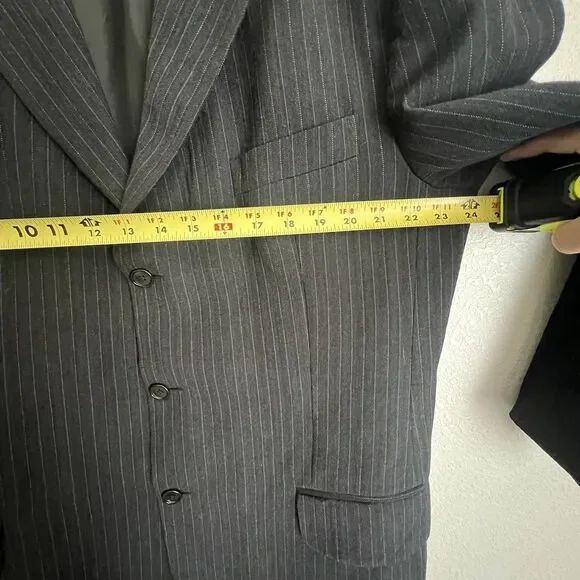 Romeo Gigli Mens Pinstripe Suit Jacket Size 42 R 52 IT - Picture 11 of 11
